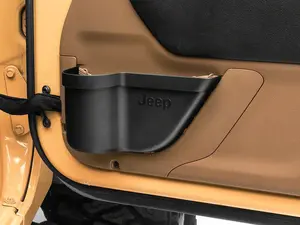 RedRock Jeep Licensed Door Panel Storage Organizer Tray with Jeep Logo (11-18 Jeep Wrangler JK)
