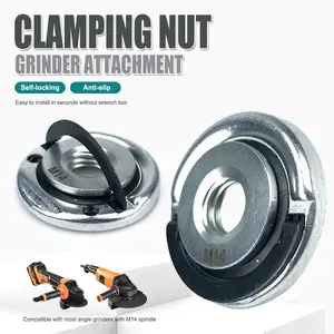 Portable M14 Angle Grinder Lock Plate with Quick Clamp, Secure Locking Pressure Plate for Woodworking Tools, Essential Tool Accessory