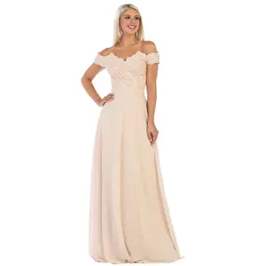 Champagne Bridesmaid Dresses in Satin and Plus Size Gowns by MQ1601