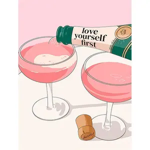 1 Pc Enjoying the Tipsy Me Time - 16×20 Inches - Frameless - DIY Paint by Numbers Kit for Beginners - Acrylic Painting Set - DIY Painting Supplies - Handmade Art Craft - Perfect for Home Wall Decoration & Gifts - Frame Not Included