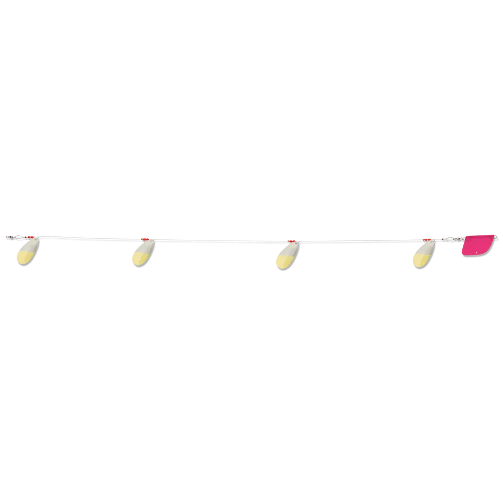 Luhr-Jensen Cowbell Lake Troll Fishing Lure - 38" Rigged, Blade Flash, Trolling, Vibration Call for Lake Fishing, 38 Inch