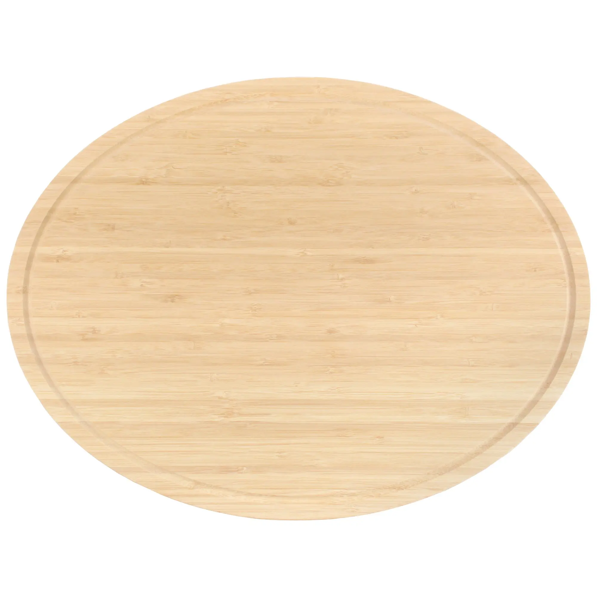 Grooved Oval Bamboo Cutting Board