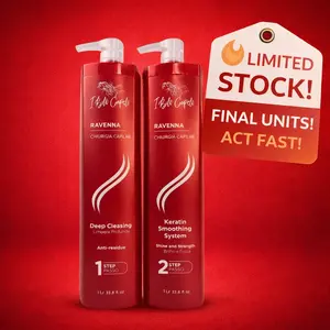 I Belli Capelli Ravenna Keratin Smoothing System 2x1L Anti Frizz Shampoo & Gloss Reconstructor for Smooth Silky Hair Daily Blend with Aminoacids & Vitamins - Homecurl Cream Aloe Curly Hair Hair Treatment Serum