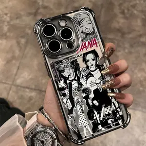 Stylish Anime Girl Pattern Mobile Phone Case for iPhone 17 16 15 14 13 12 11 PRO MAX PLUS AIR Y 16E AIR XR XS MAX 7 8 Plus Series, Soft and Transparent Anti-Fall Back Cover