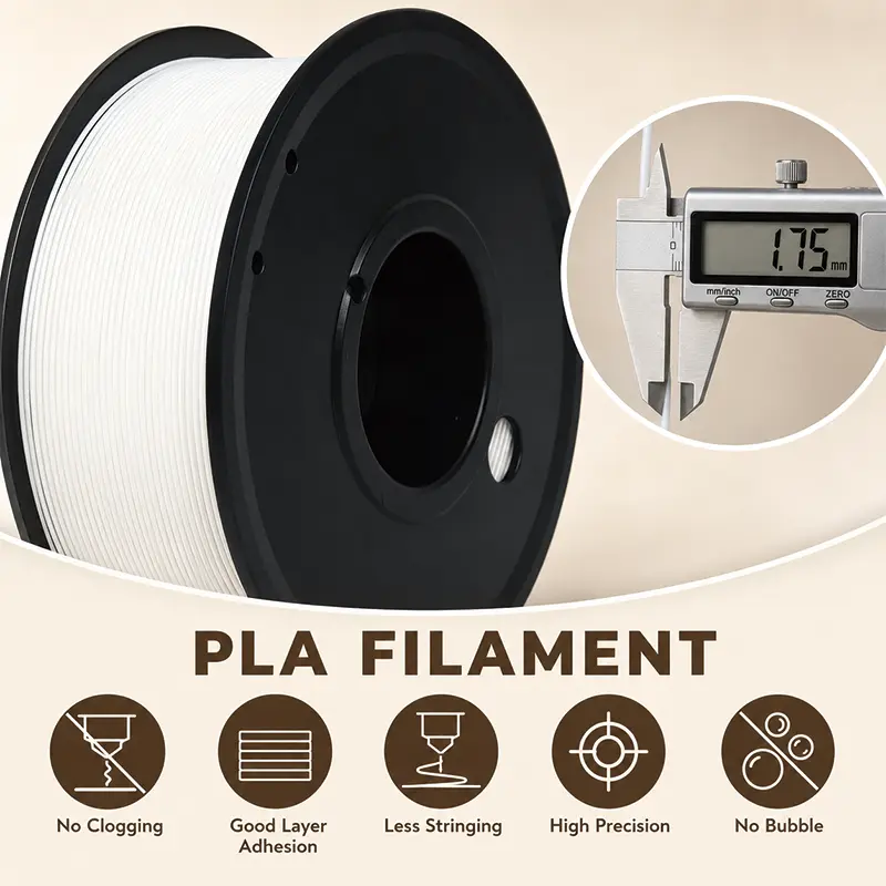 PLA 3D Printer Filament 1.75mm 250g Less Stringing No Clogging Good Layer Adhesion For DIY Crafts Miniatures Home Decor 3D Printing Beginners,dorm decor,dorm room decor