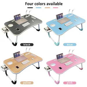 Laptop Bed Desk – Portable Foldable Lap Desk with Storage Drawer & Cup Holder for Bed, Couch, Working, and Reading Back-to-school gifts