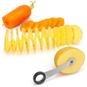 Piranha Spiral , Stainless Steel Spiral  for Veggies, Kitchen Spiralizer Tool for Cucumber, , Carrot and