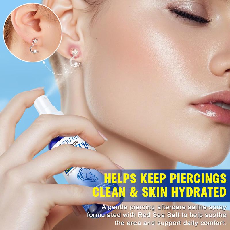 Sefudun Piercing Care Spray 60ml | Saline Spray for Piercings | Ear Piercing Cleaning Spray | Saline Spray for Piercings | Removal of Ear, Abdominal, and Nose Piercings and Keloids