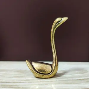 Solid Brass Swan Statue, Elegant Decorative Centerpiece for Tables & Shelves, Durable Metal Craft, Perfect for Home Décor, Modern Home Decoration, Home Decor Accessory