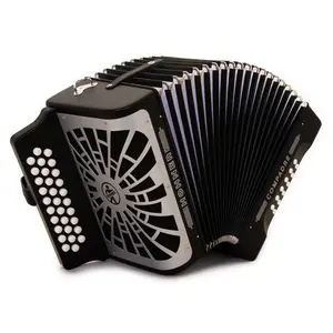 Hohner Compadre Accordion GCF Black with Matte Gray Grill