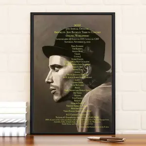 Jeff Buckley Poster, Music Wall Art Print, Room and Home Decor for Fans, 90s Singer-Songwriter Gift for Him UNFRAMED