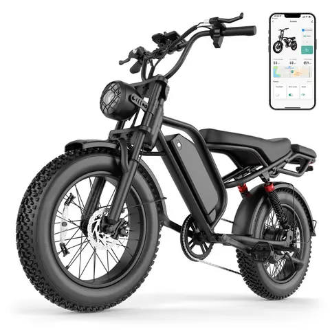 2Pro Adult Off-Road Electric Bike for Adults - 800W/1000W Peak Motor, 31 MPH Max Speed, 48V 15.6/18Ah Fast-Charging Battery, 16/20inchx4.0 Fat Tires, Full Suspension Aluminum Frame, Wide Seat, APP Control, GPS Remote, USB Port, 330 LBS Load Capacity