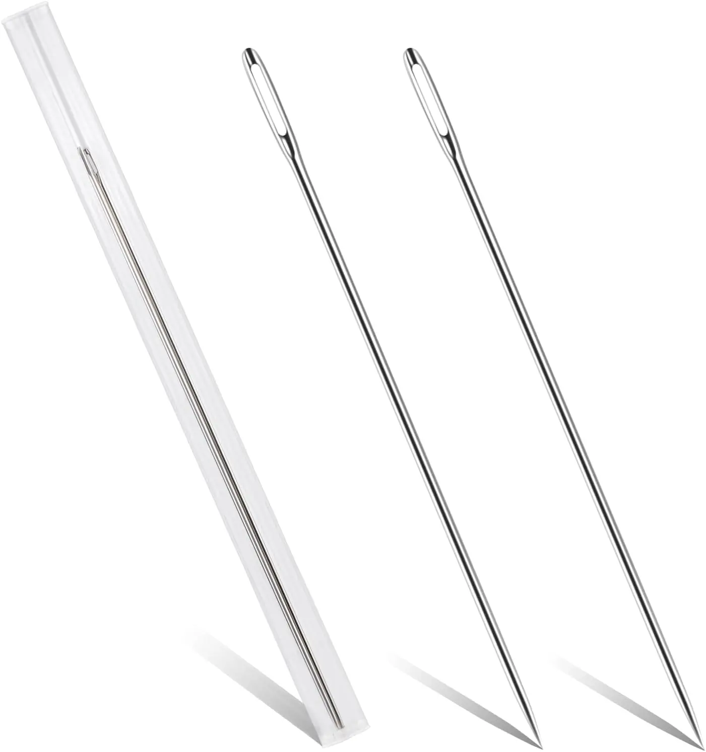 Professional Upholstery Needles 12" Long Needle Large Needle | 2 Pcs Tapestry Needle Leather Needles for Hand Stitching Large Sewing Needle for Repairing and Crafting Projects