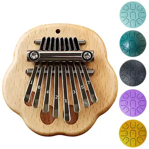 Rain drum 4 inch 9 notes,Steel Tongue Drum,Mini Kalimba,Thumb Piano,8 Key Finger Piano,Meditation Yoga,Portable Hollow Drum,Musical Pendant Accessory Gift for Beginners and Music Lovers.