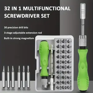32 In 1 Multifunctional Screwdriver Set, Precision Mini Magnetic Screwdriver Bits Kit, Maintenance Tool Compatible with IPad Mobile Phone Camera