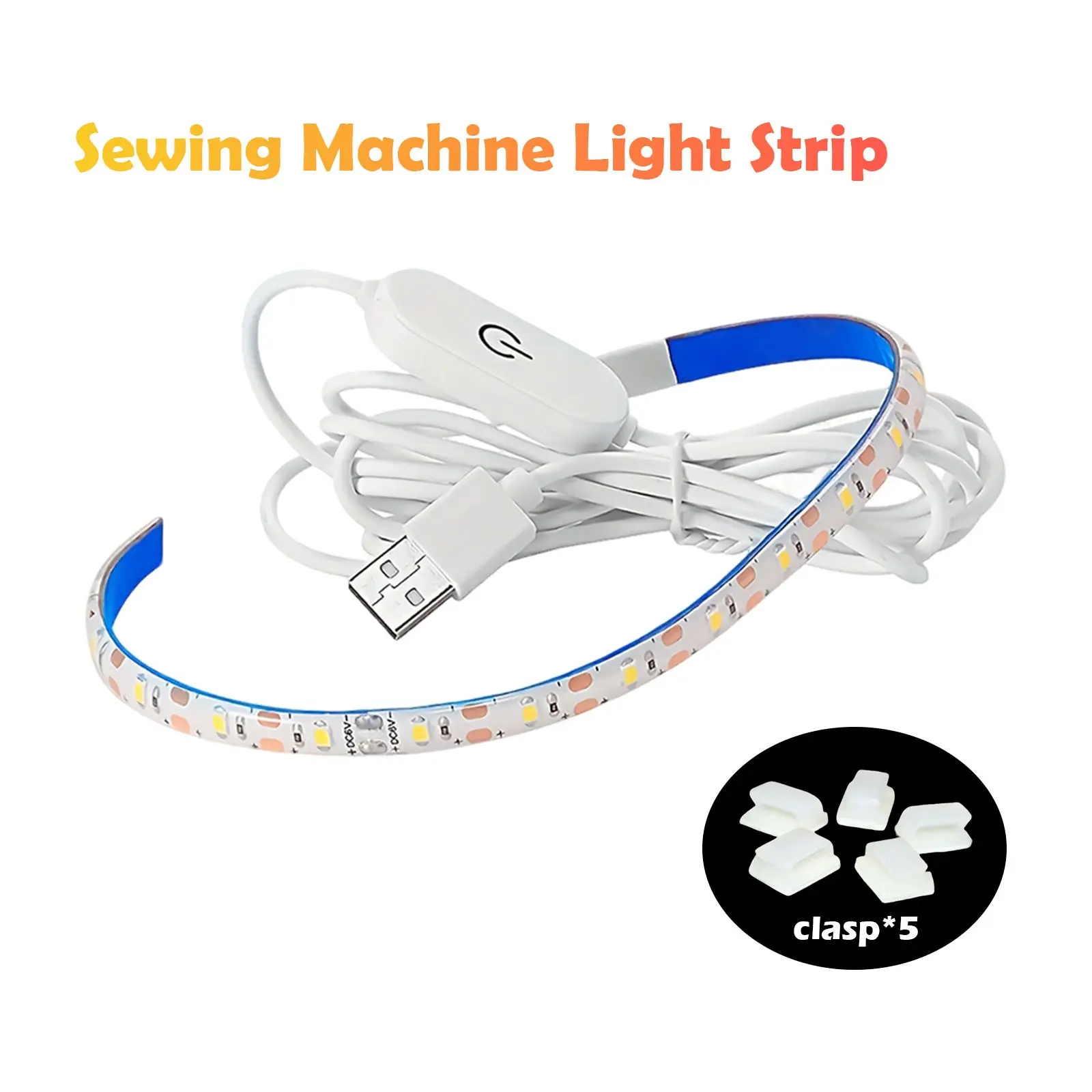 USB Sewing Machine LED Strip Light, 30cm in length, Dimmable LED Light, Warm Light/cold Light, Eye-Care Soft Light, Ideal for Sewing Table, Craft Workbench, Mirror Lighting