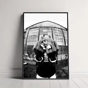 Rapper Tupac Shakur 2Pac Art Poster Music Poster Wall Art, Room Decor, Home Decor, Art Poster Artwork Decoration Ornaments Artistic