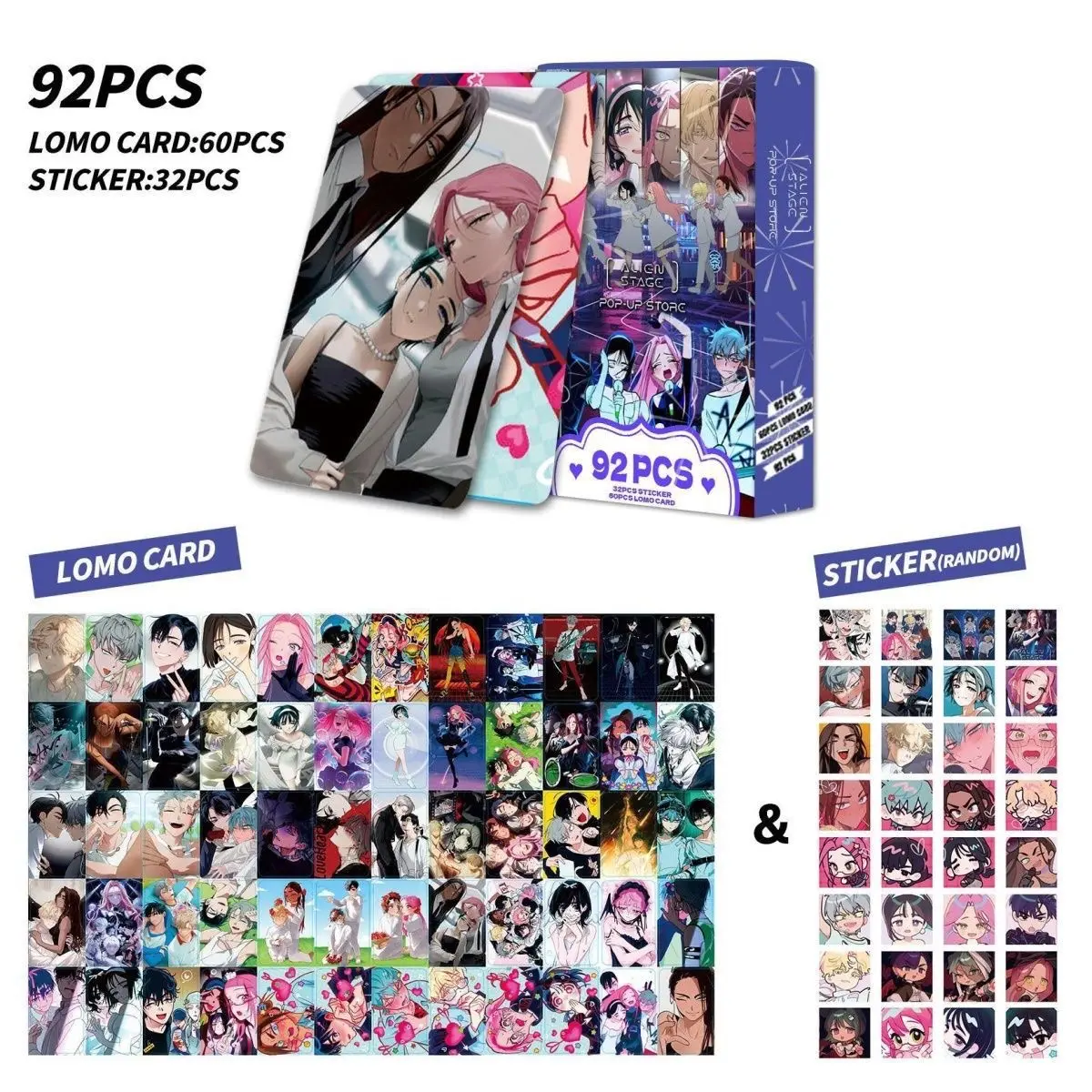 92PCS/Set Alien Stage Cards Stickers Luka Till Ivan Mizi Sua Character Photo Card Fans Collection Gift