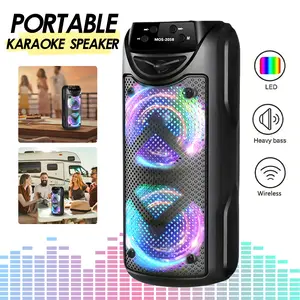 Compact Wireless Bluetooth Speaker with s Heavy Bass Button Control for Outdoor Beach Home Parties Stages Square Dancing Karaoke Gift RGB Speaker Portable