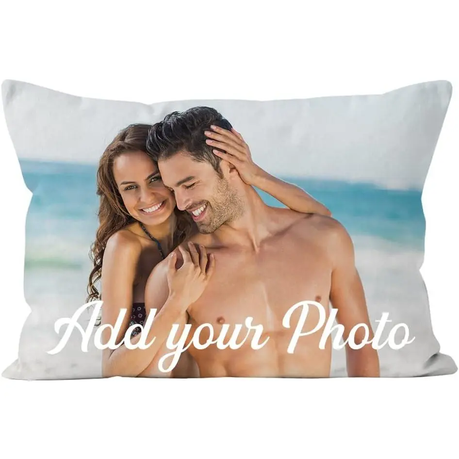 Design Your Own Photo Pillowcase Two-Sides Printed Cushion Covers Custom Cotton Throw Pillow Cases (20"X30" Queen)