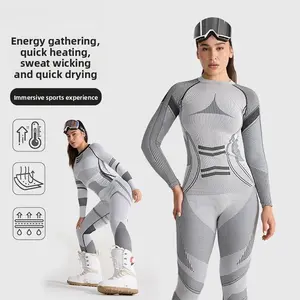 Outdoor ski quick-drying clothes autumn and winter sports ski wear underwear sets moisture-wicking warm compression quick-drying tops