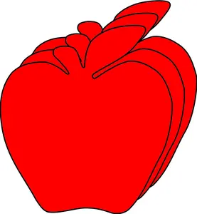 SHAPES ETC. Small Single Color Cut-Out - Red Apple
