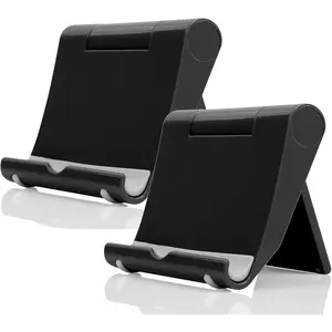 Adjustable Foldable Cell Phone Stand for Desk, Compatible with  Smartphones and Tablets, Anti-Slip Rubber Base for Stability