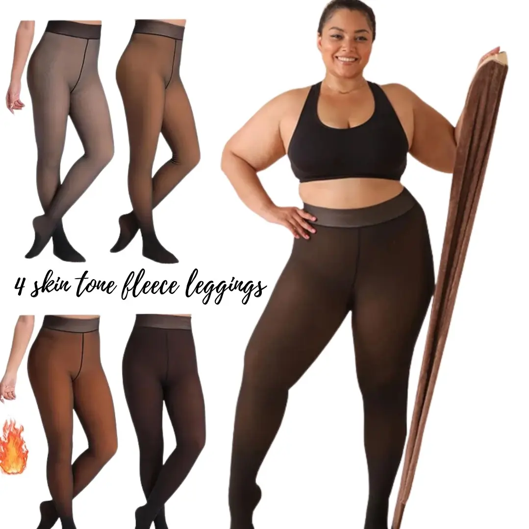 LIVE ONLY  Magic Fleece Lined  Leggings Sheer Skin Tone Fleece Tights S-3XL - Translucent Lined Pants Winter Plus size warm  fall and winter Womenswear black Women Bridal Satin Basic Cream