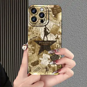Broadway musical poster wallpaper patterns, drop-proof and non-slip TPU full-coverage lens phone case, compatible with iPhone 17, 16, 15, 14, 13, 12, 11, XS, X, Samsung and other models. Makes a great gift for friends or family.