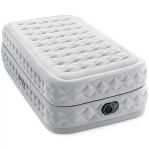 Intex Supreme Air Flow Airbed, Raised Air Mattress with Internal Air Pump, Twin