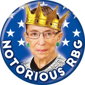 Notorious RBG Ruth Bader Ginsburg Button Pin