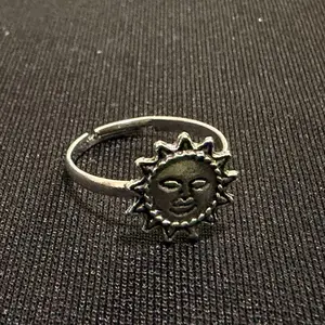 Vintage Sun Face Adjustable Ring