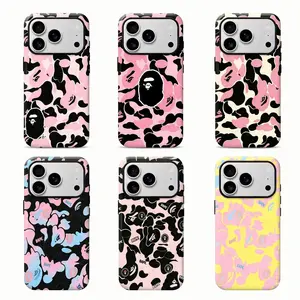 Bape Protective Camo Streetwear Phone Case Suitable for iPhone 17/16/15/14/13/12/11 Pro Max/Plus Impact Resistant Hard Case with Impact Dispersion Technology & Flexible Rubber Liner Glossy Finish UV Protected 2-Piece Design