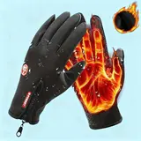Men's And Women's Fleece Gloves Touch Screen Windproof Warm Riding Gloves