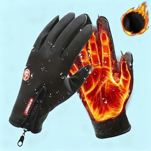 Men's And Women's Fleece Gloves Touch Screen Windproof Warm Riding Gloves