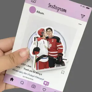 Hollander & Rosanov Inspired Hockey Couple Phone Grip – Cute LGBTQ+ Romance Folding Stand, Team Pride Gift