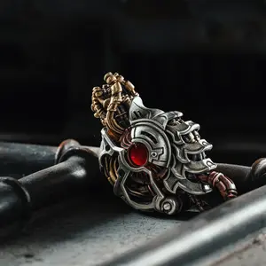 White Bronze Steampunk Nautilus Pendant