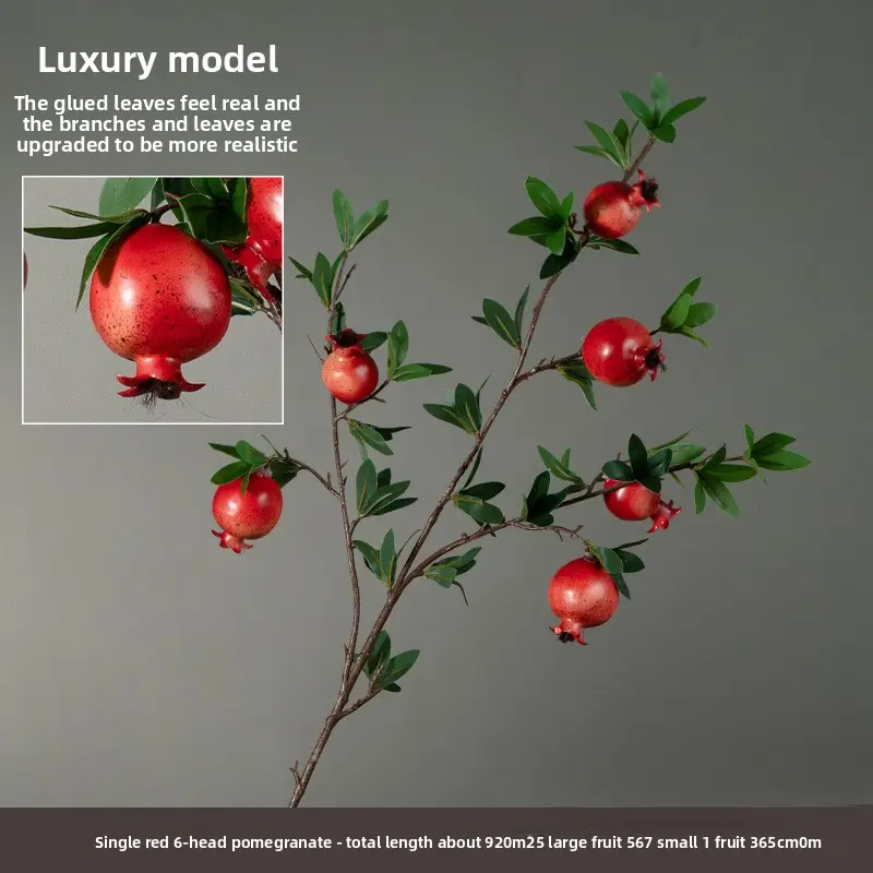 6 red pomegranates