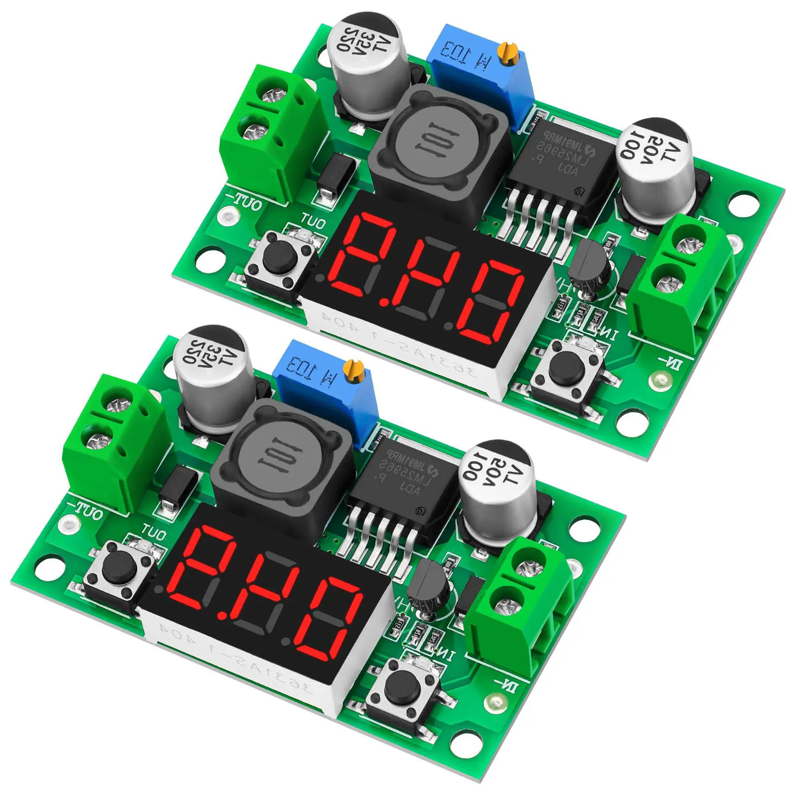 2 packs LM2596S buck converters.They have LED-display voltmeters,are DC ...