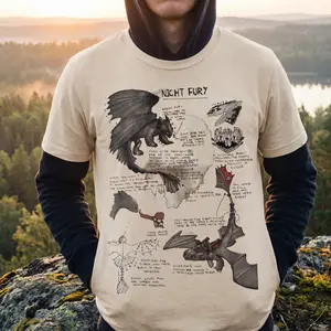 Toothless And Night Fury Dragon Graphic Comfort Colors Shirt, Flying Dragon Aesthetic Tee, Fantasy Streetwear Shirt