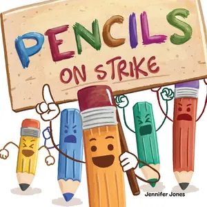 USED-Pencils On Strike: A Funny, Rhyming, Read Aloud Kid's Book For Preschool, Kindergarten, 1st grade, 2nd grade, 3rd grade, 4th grade, or Early Readers by Jones, Jennifer (Paperback)