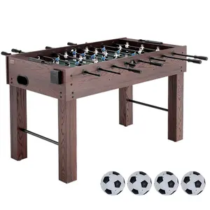 fathersdaygift  VEVOR Foosball Table, 55 inch Standard Size Foosball Table, Indoor Full Size Foosball Table for Home, Family, and Game Room, Soccer with Foosball Table Set, Includes 4 Balls and 2 Cup Holders
