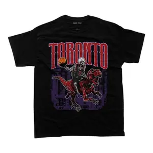 Toronto Raptors Skeleton Graphic Tee Sports Fan Gift Shirt Breathable Classic