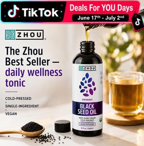 Zhou Black Seed Oil Liquid — Cold-Pressed Black Cumin Seed — Daily Wellness Tonic