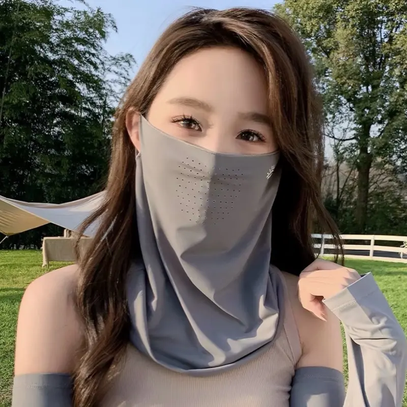 Unisex Ice Silk Neck Protector, Sun-Protective UV Shield Fashion Accessory for Face Covering Masks & Clothes Pairing