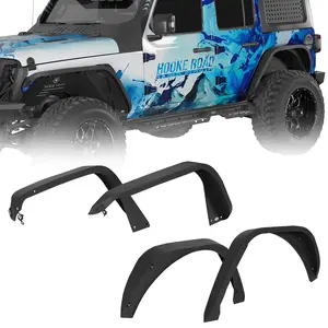 Hooke Road Front & Rear Fender Flares Kit for 2018-2026 Jeep Wrangler JL