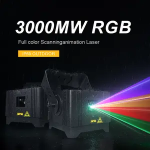 SHEHDS Beam 3W Par DJ Light RGB Full Color 3D Animation Patterns ILDA Light Sound Switch DMX Control Strobe Party Light for Halloween Christmas Disco Dancing Birthday Bar