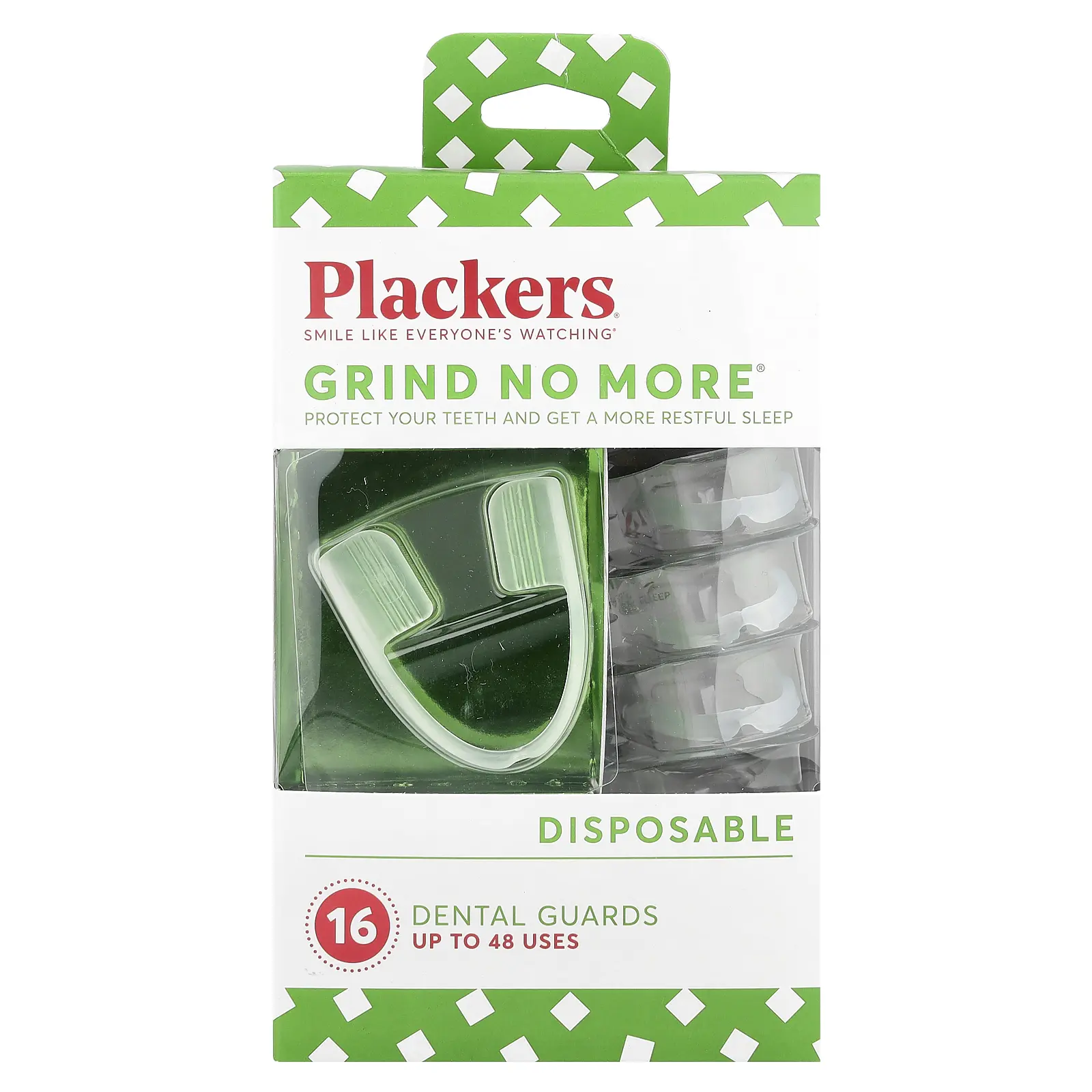 Plackers Grind No More®, Disposable, Dental Guards, 16 Count | HSA/FSA Eligible