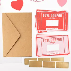 Scratch-Off Love Coupons Scratch off Voucher Valentines Gift for Her Valentine's Day Card Valentine's Gift For Him Valentines Cards