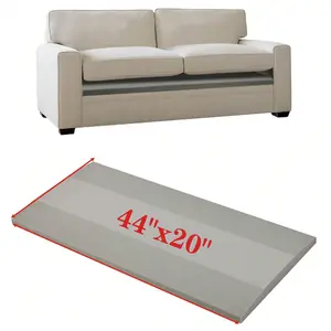Lazy Sofa Cushion Support Pad, High-Density Foam Filling, Size 44"x20", Improves Sofa Cushion Sagging, Gray/Black, 1 Piece.